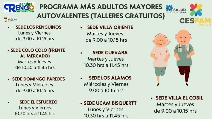 Talleres Para Adultos Mayores Autovalentes.