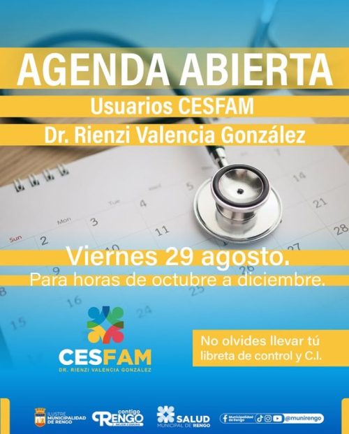 Apertura de agenda del CESFAM Dr. Rienzi Valencia González.