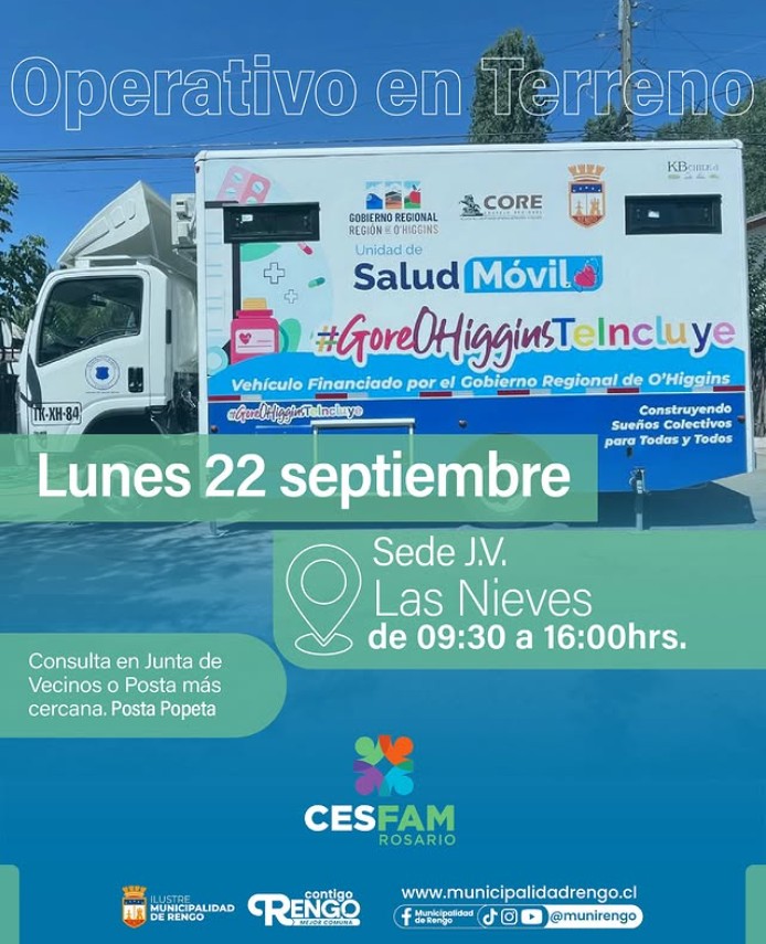 Operativo de Salud en Terreno, en Sector Las Nieves.