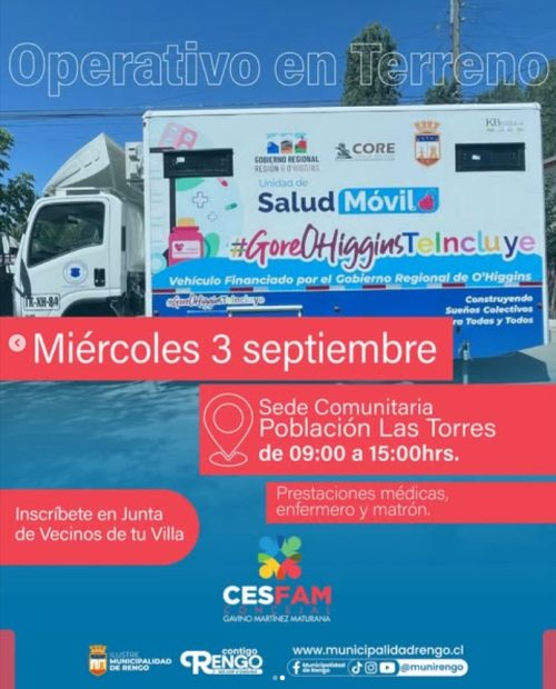 Operativo de Salud en Población las Torres.