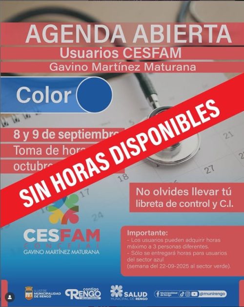 Cierre de Agenda, en CESFAM Concejal Gavino Martínez Maturana.