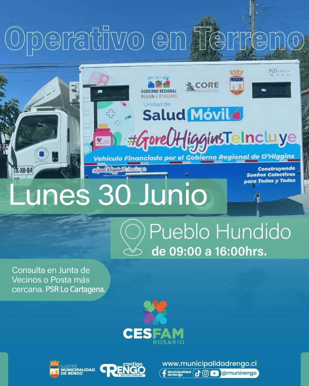 Operativo de Salud en Terreno, en Sector de Pueblo Hundido.