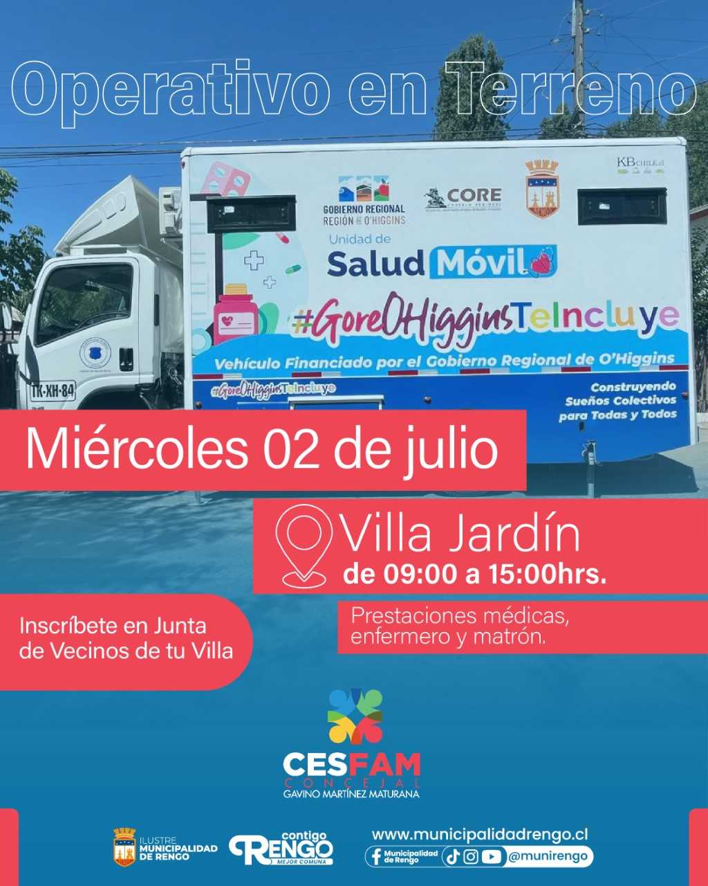 Operativo de Salud en Terreno, en Villa Jardín.