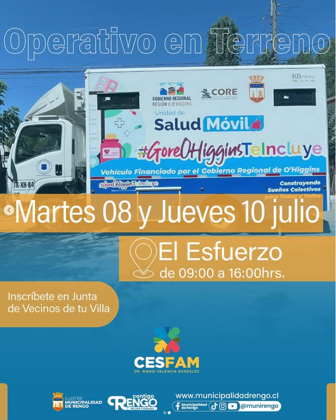 Operativo de Salud en Terreno, en Población el Esfuerzo.