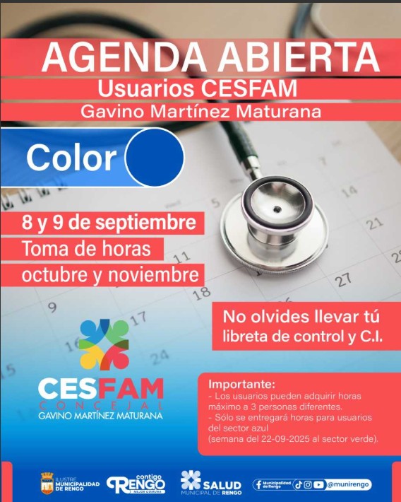 Apertura de Agenda en CESFAM Concejal Gavino Martínez Maturana.